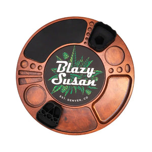 Blazy Susan Spinning Rolling Tray - Cherry